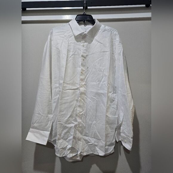 Nordstrom Trim Fit Buttondown Dress Shirt NWOT Sz 18 (34-35) White - Picture 2 of 5